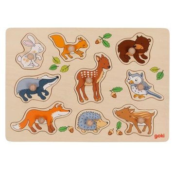 GOKI Knoppuzzel  Bosdieren 9 pcs