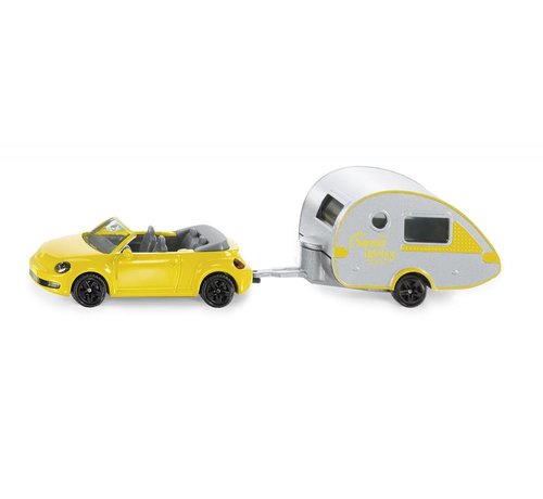 siku VW Beetle Cabriolet met Caravan