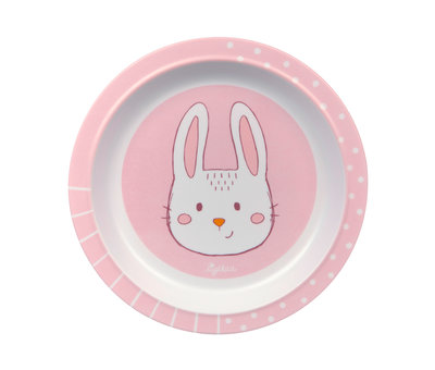 sigikid Melamine Plate Baby Series Bunny Pink