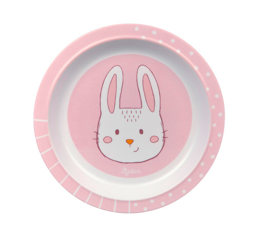 sigikid Bord Melamine Konijn Roze