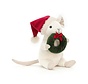 Knuffel Muis Merry Mouse Wreath