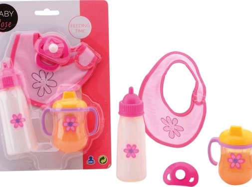 Baby Rose Flesje Tuitbeker en Slabbetje
