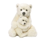 WWF Knuffel Polar Beer Moeder en Kind 28 cm