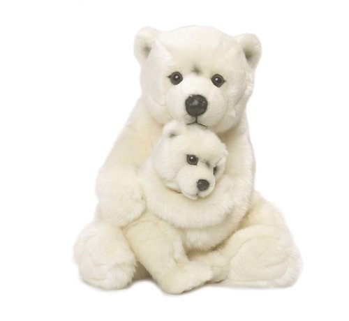 WWF Stuffed Animal Polar Bear Mother and Child 28 cm