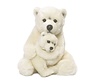 Stuffed Animal Polar Bear Mother and Child 28 cm