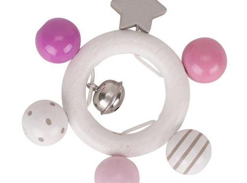 Grijpfiguur Rammelaar Roze Grijs Wit