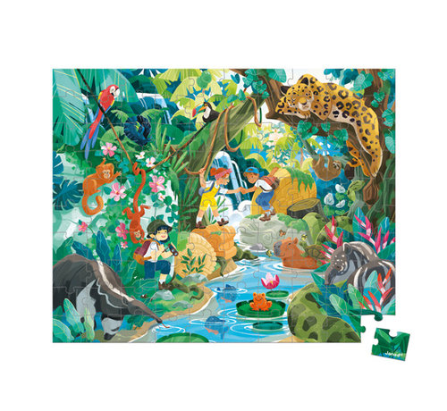 Janod Puzzel Jungle Avontuur in Opbergkoffer