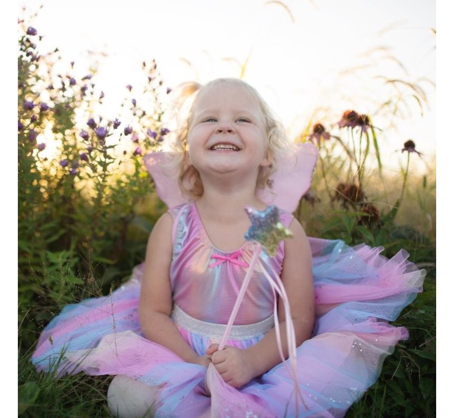 Rainbow Sequins Skirt, Wings and Wand