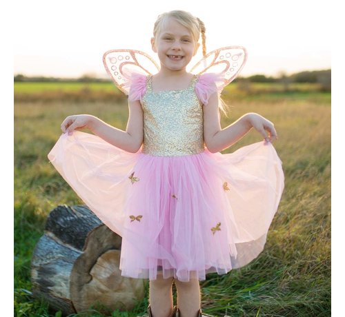 Great Pretenders Gold Butterfly Dress with Fairy Wings