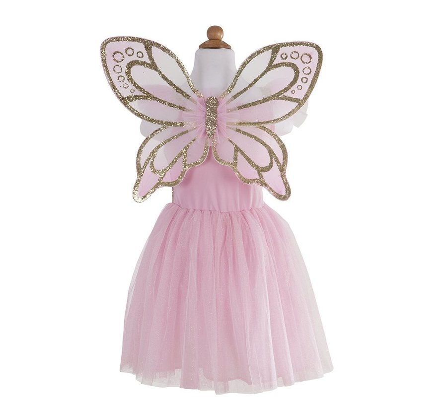 Gold Butterfly Dress with Fairy Wings