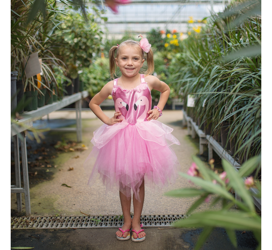 Fancy Flamingo Dress & Headband