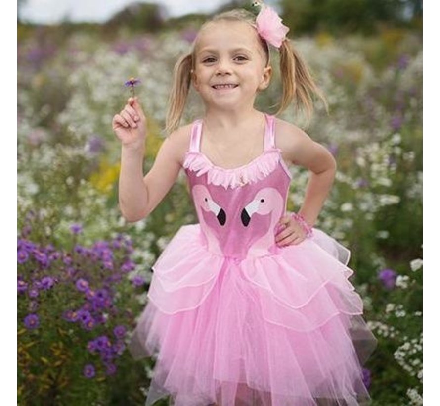 Fancy Flamingo Dress & Headband