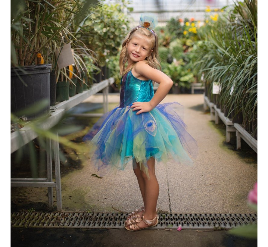 Pretty Peacock Dress & Headband