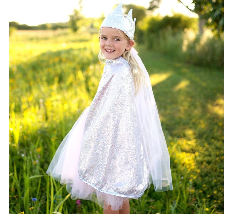 Silver Sequins Reversible Cape Size 5-6