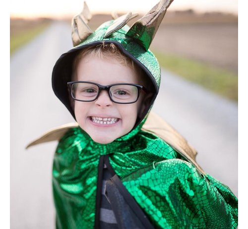 Great Pretenders Green Dragon Cape Size 5-6