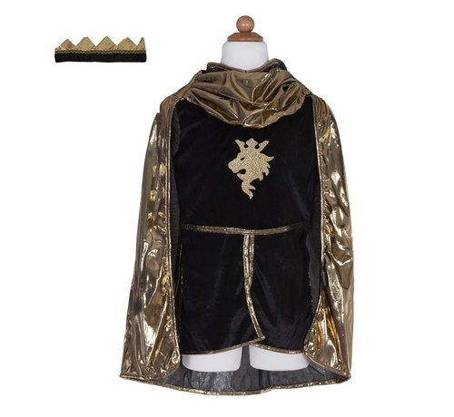 Great Pretenders Knight set Gold with Tunic, Cape and Crown Size 5-6