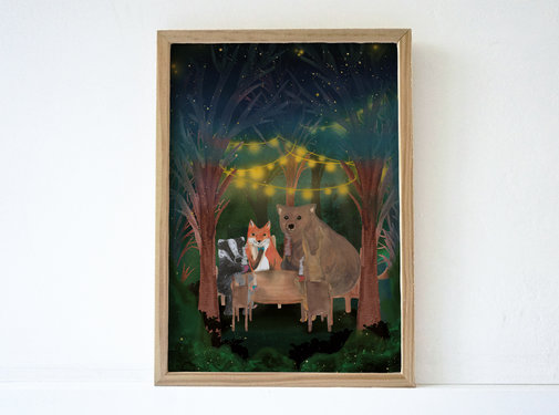 Lotte Drouen Poster Aan Tafel A3