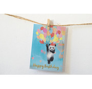 Lotte Drouen Ansichtkaart Happy Birthday Panda