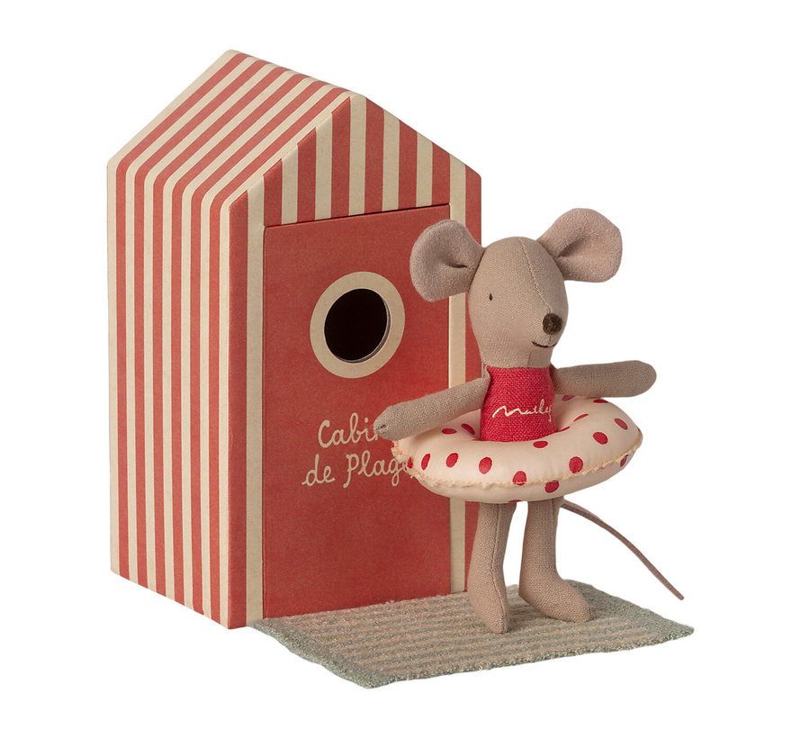 Beach Mice Little Sister in Cabin de Plage 11 cm