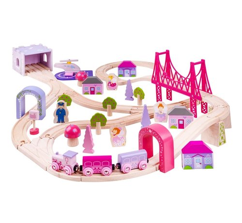 Bigjigs Fairy Town Train Set 75 pcs