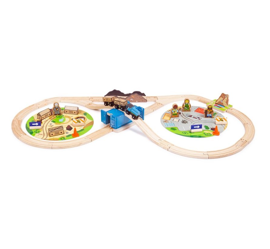 Houten Trein Construction Set 50-delig