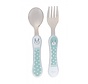 Cutlery set fork & spoon bunny, mint green