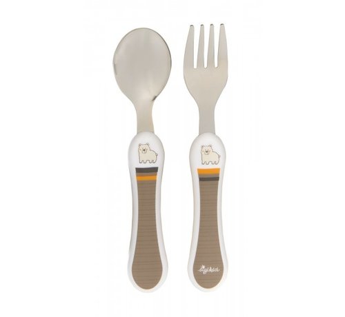 sigikid Cutlery set fork & spoon, HoniBoniBear