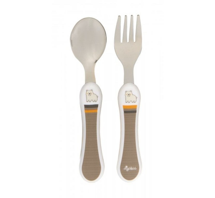 Cutlery set fork & spoon, HoniBoniBear