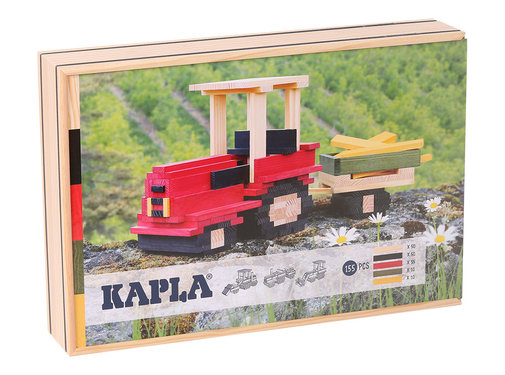 Kapla Tractor 155-delig in houten kist