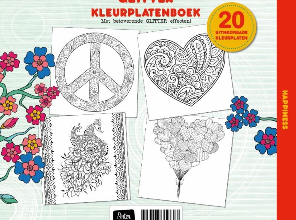 Image Books Glitter Kleurplaten Boek Happiness