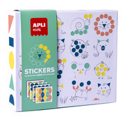 APLI Stickerkaarten Dieren 8 stuks