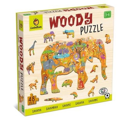 Woody Houten Puzzel Speelset Savanne