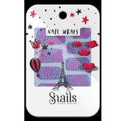 Snails Nagel Wrap Stickers Pink Zebra