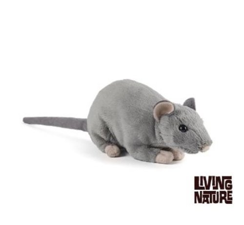 Living Nature Knuffel Rat met Geluid