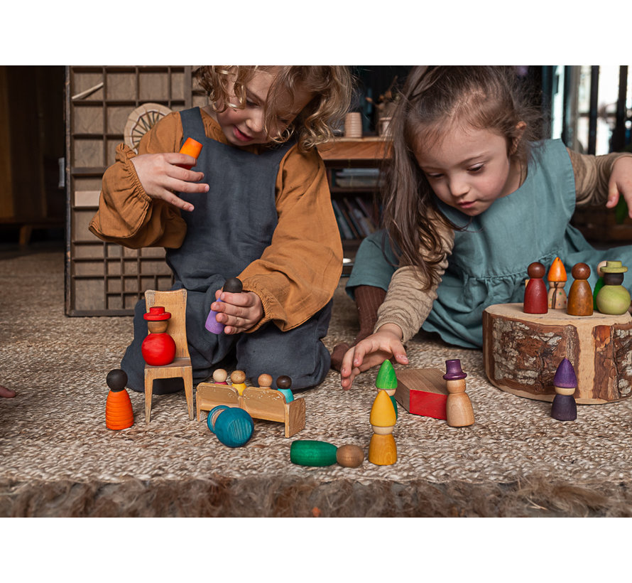 Nins Poppetjes Together Set 12-delig Hout 21-230