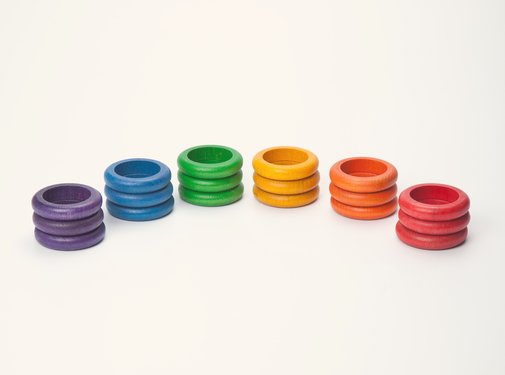 Grapat 18 x rings (6 colors)