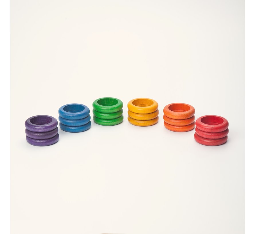 18 x rings (6 colors)