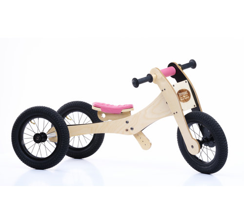 Trybike Loopfiets Hout 4-in-1 Roze