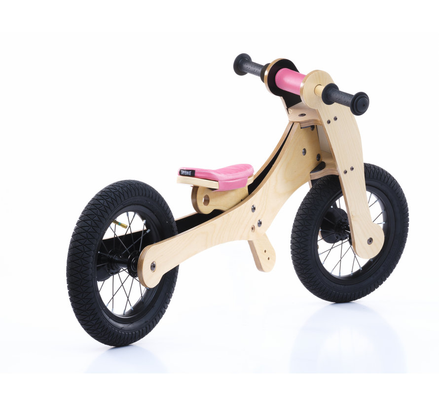 Loopfiets Hout 4-in-1 Roze