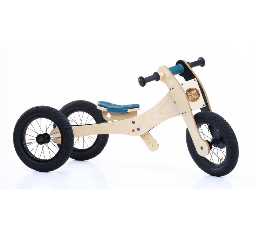 Loopfiets Hout 4-in-1 Blauw