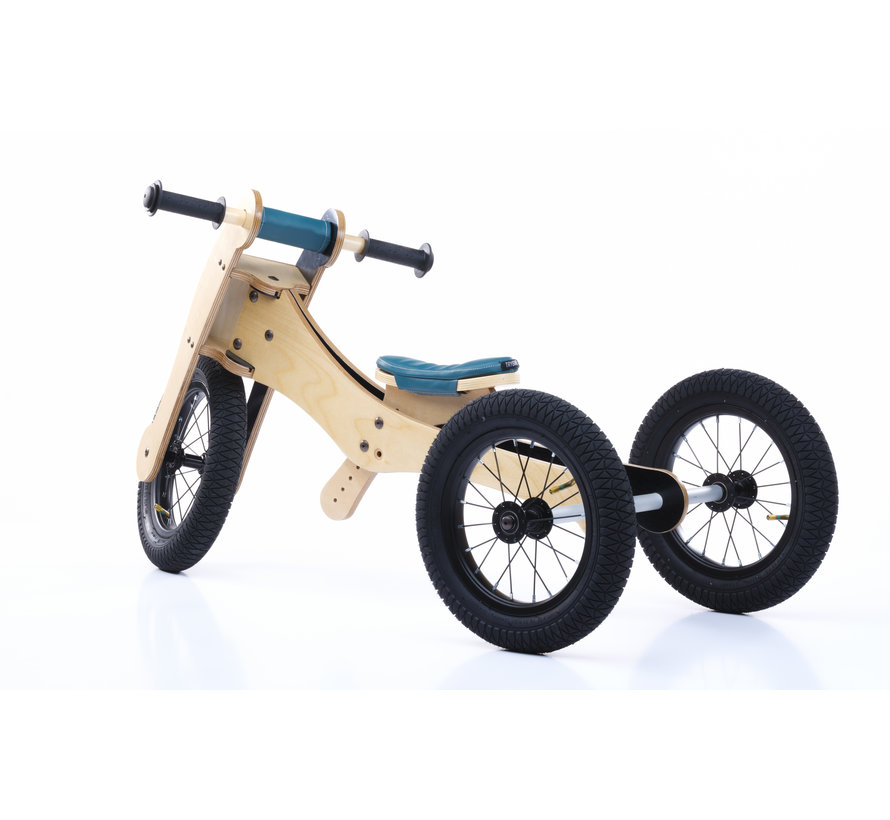 Loopfiets Hout 4-in-1 Blauw