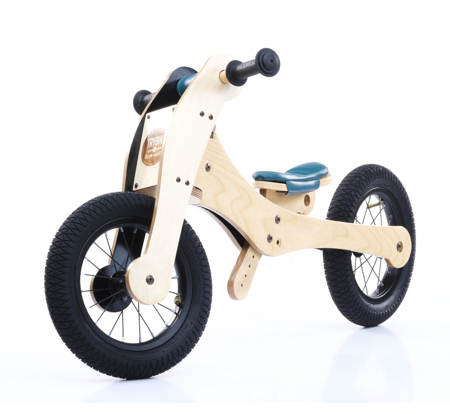 Loopfiets Hout 4-in-1 Blauw