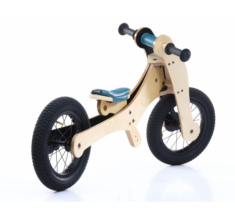 Loopfiets Hout 4-in-1 Blauw