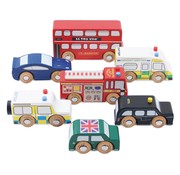 Le Toy Van London Car Set Hout