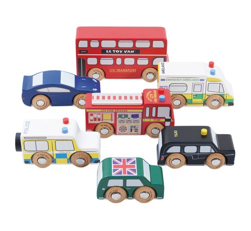 Le Toy Van London Car Set Hout