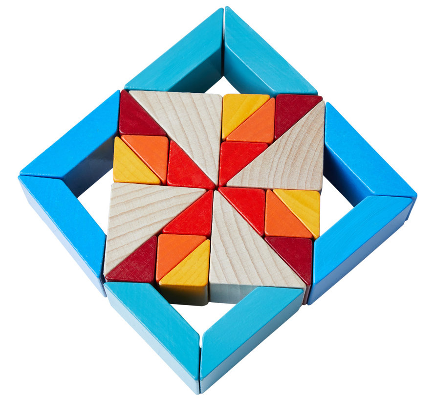 3D Compositiespel Houten Blokkenmozaïek