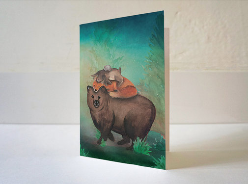 Lotte Drouen Wenskaart Stapeldieren