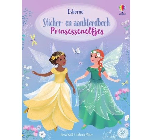 Uitgeverij Usborne Sticker- en Aankleedboek Prinsessenelfjes