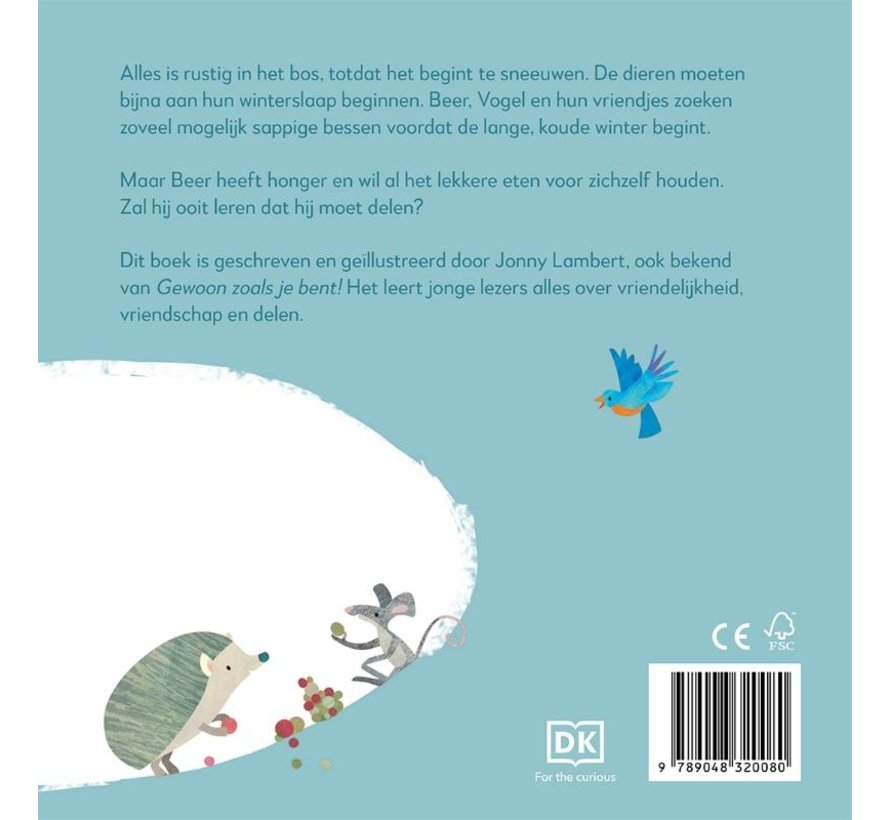 Beer en vogel leren delen