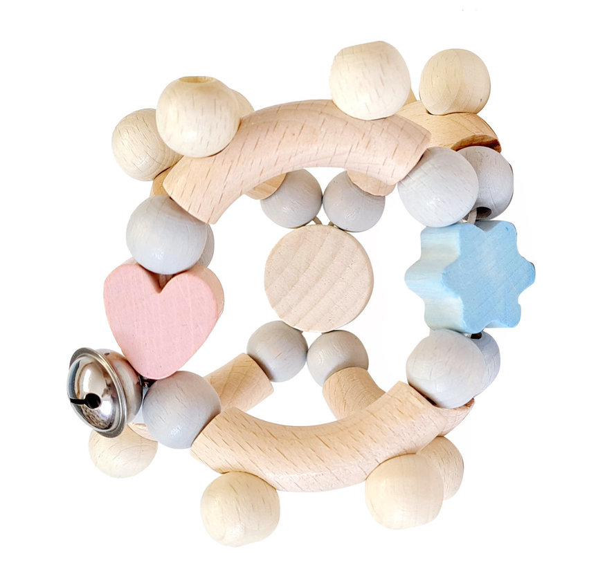 Rattle Round Nature Blue/Pink